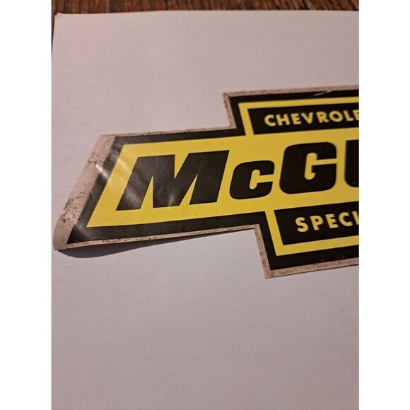 Vintage Original RARE 60s McGurk Chevrolet Specialist Bow Tie Car Decal Sticker - Picture 2 of 5